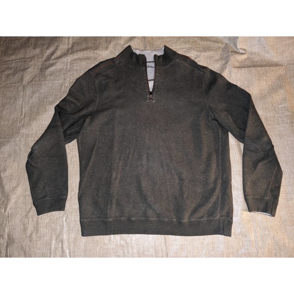 Tommy Bahama Men's Gray Reversible Sweater Size Large - Picture 1 of 6